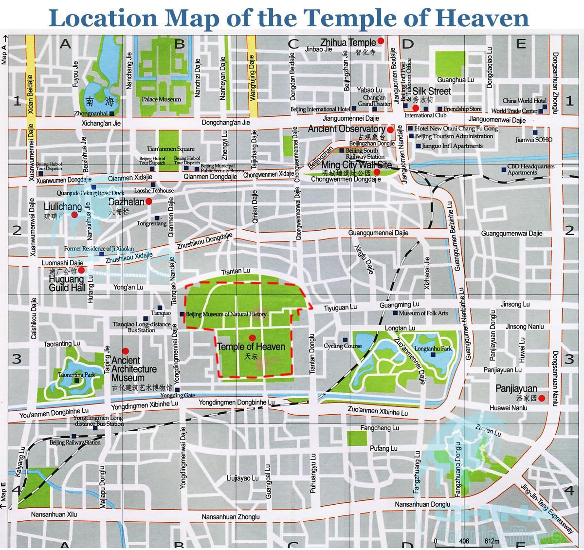 térkép temple of heaven 