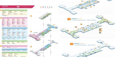 A pekingi repülőtér 2-es terminál térkép