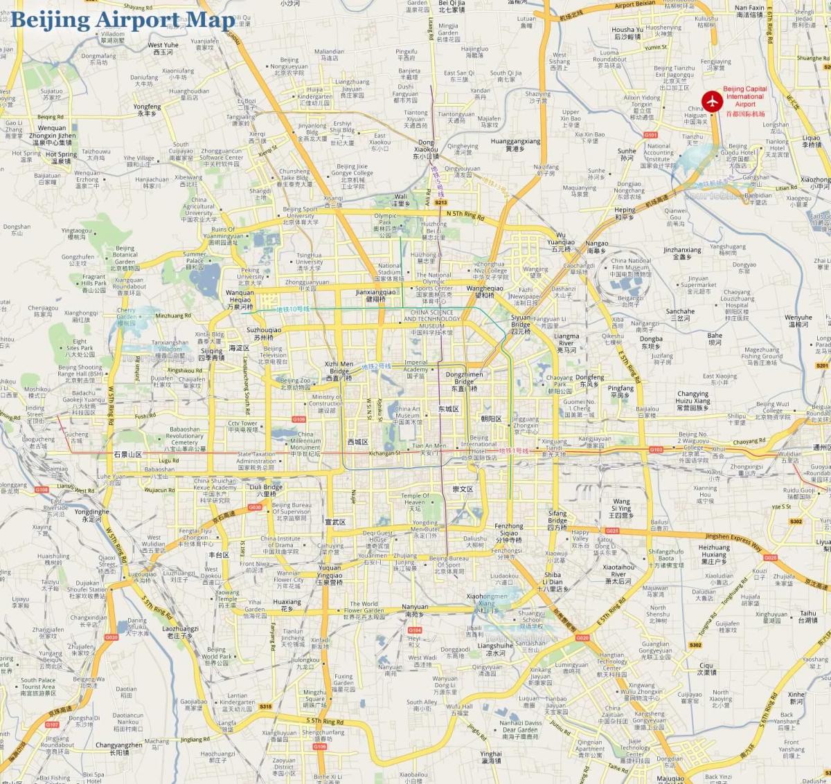 Beijing capital repülőtér térkép
