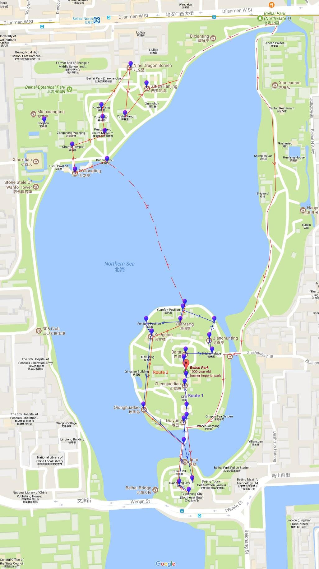 térkép beihai park