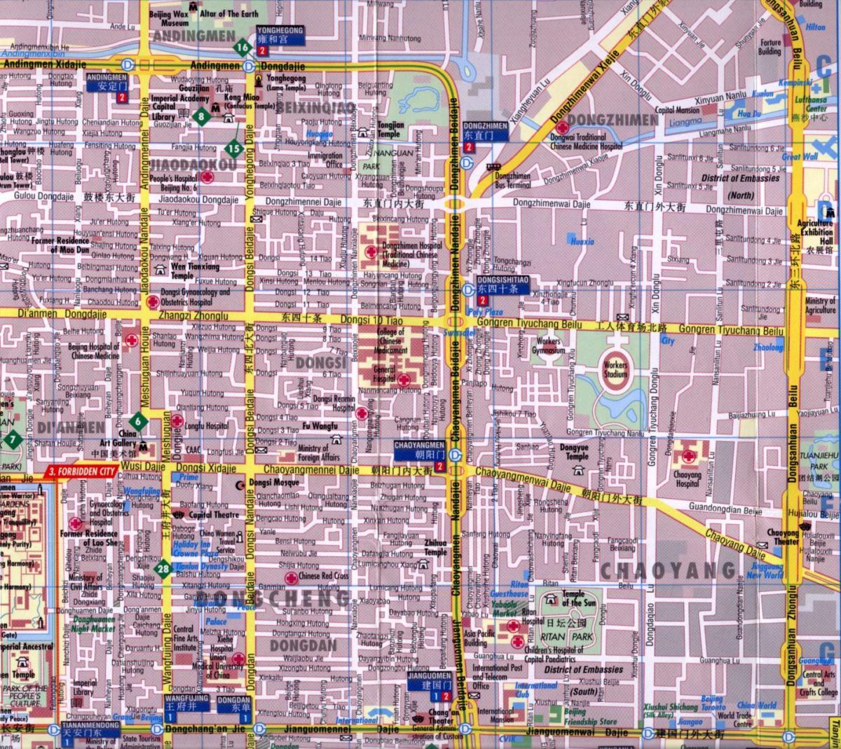 chaoyang kerület Peking térkép