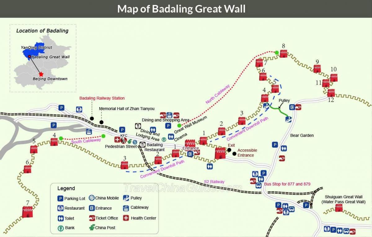 Peking nagy fal térkép