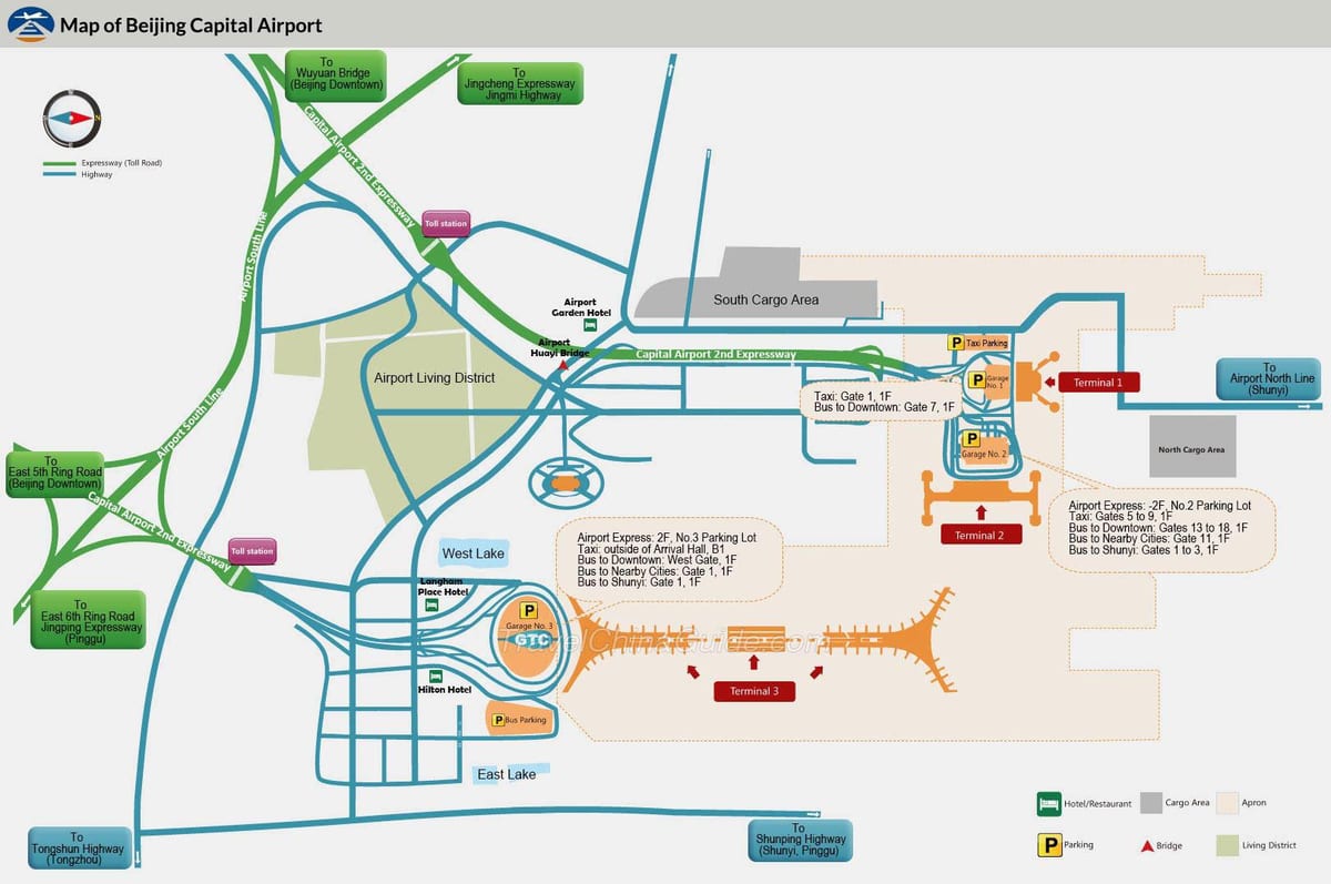 A pekingi repülőtér terminál térkép