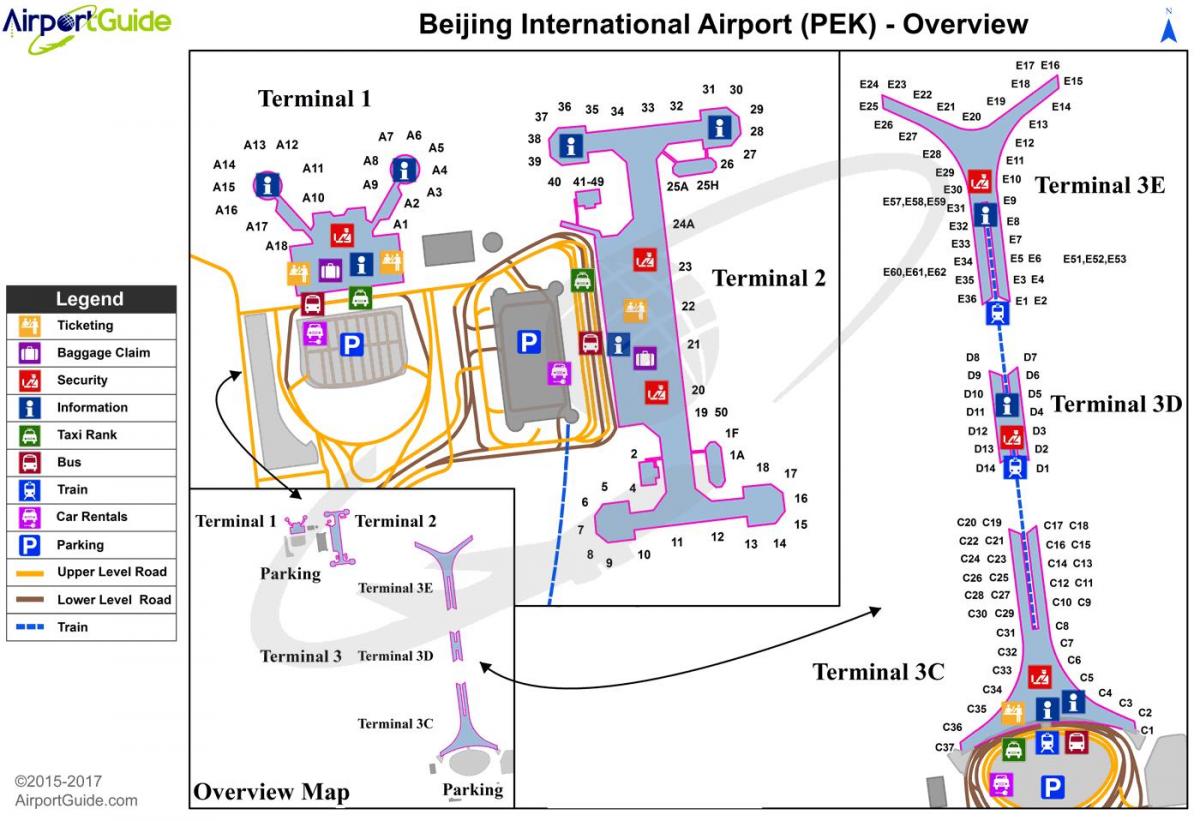 A pekingi repülőtér térkép