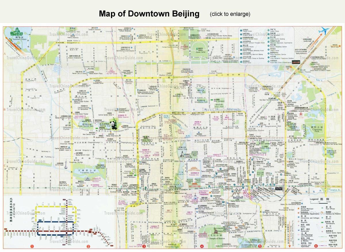 a belvárosban Pekingi térkép