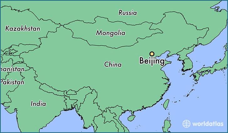 térkép Kína mutat Peking