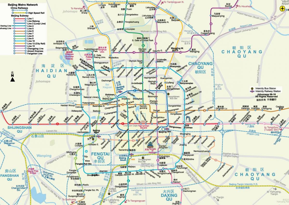 Peking mtr térkép