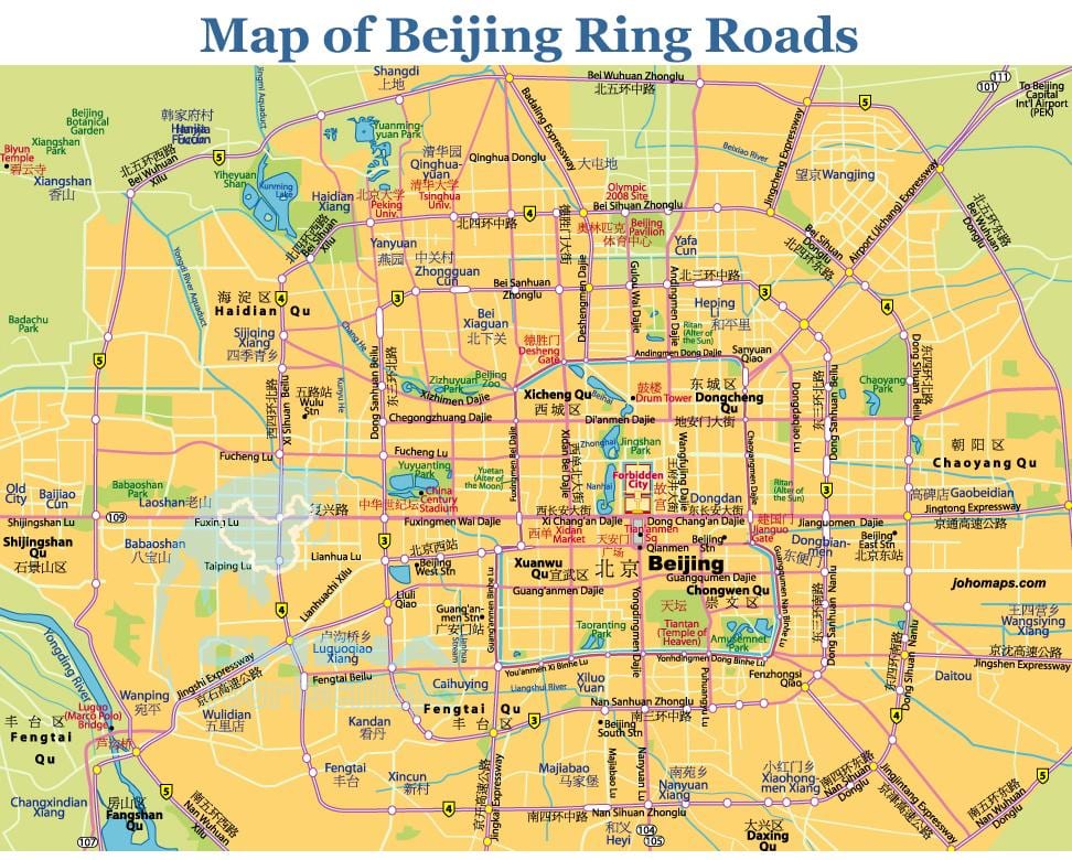 Peking ring road térképen