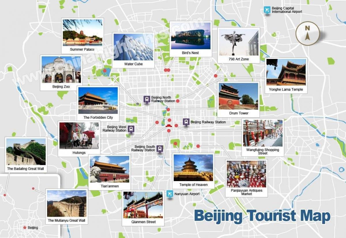 Peking érdekes helyek közelében térkép