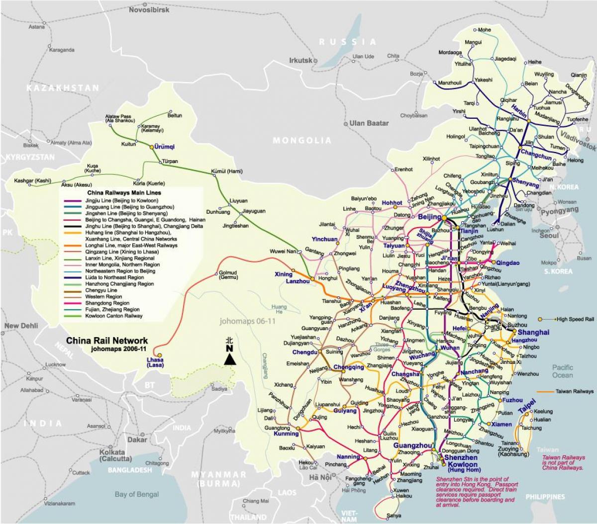 Pekingi vasúti térkép