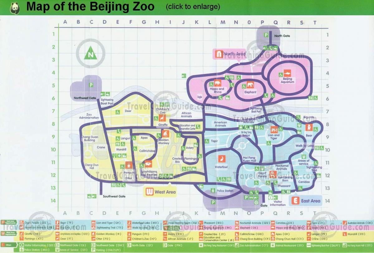térkép Pekingi állatkert