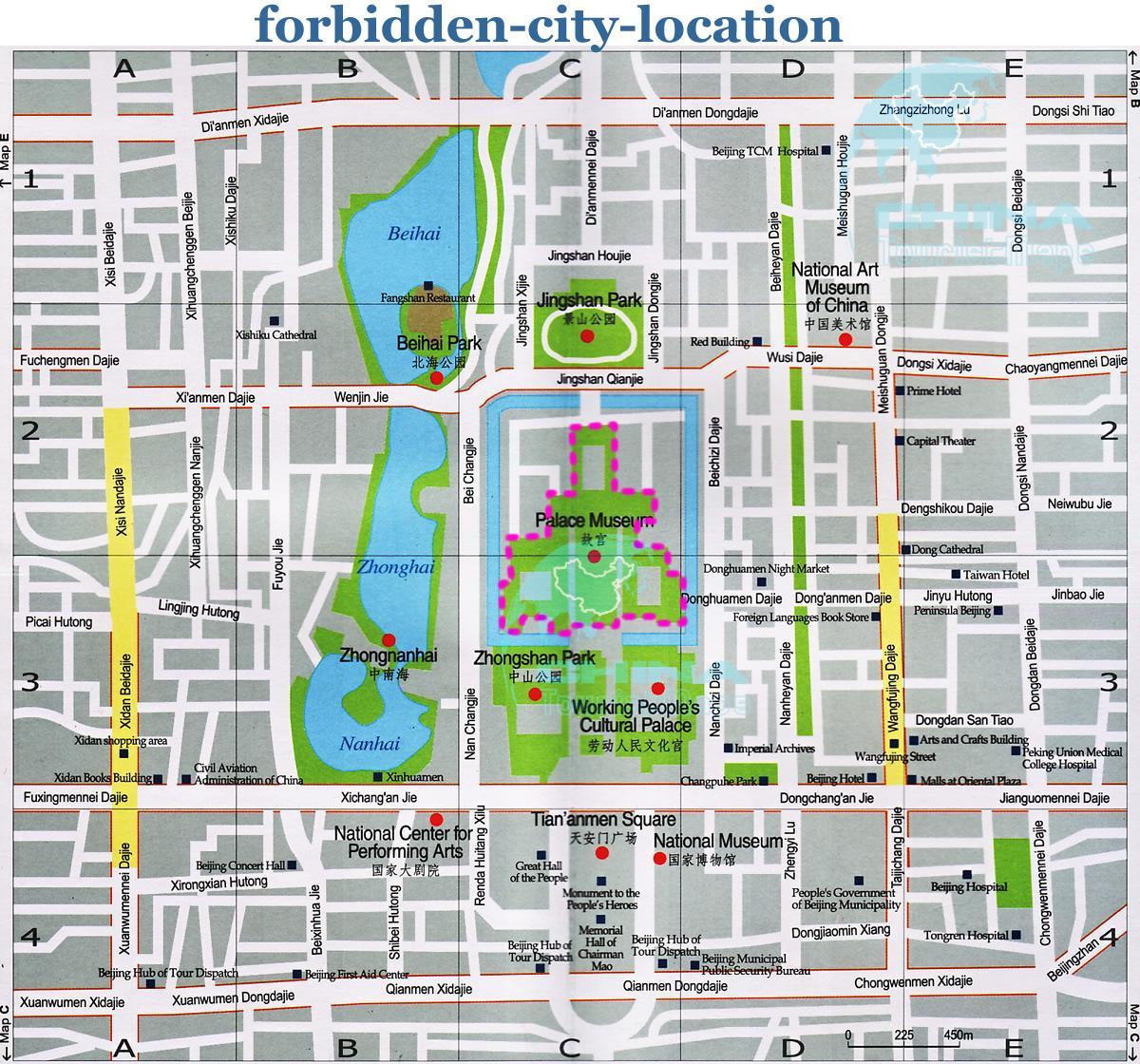 térkép tiltott város részletes térkép