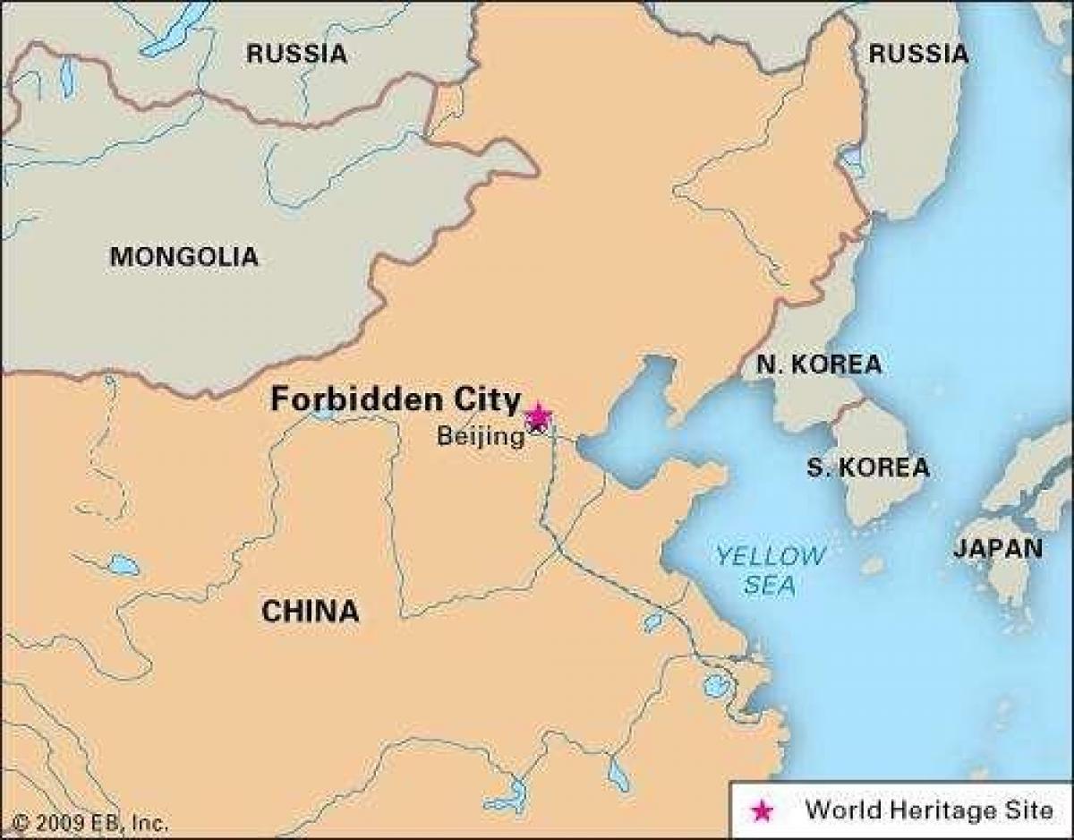 tiltott város Kína térkép