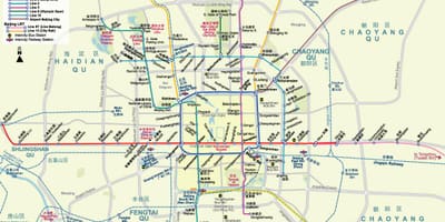 A pekingi metró térkép