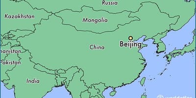 Térkép Kína mutat Peking